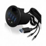 ICY BOX IB-HUB1403A, Noir, Plastique, Énergie, 69 mm, 69 mm, 70 mm