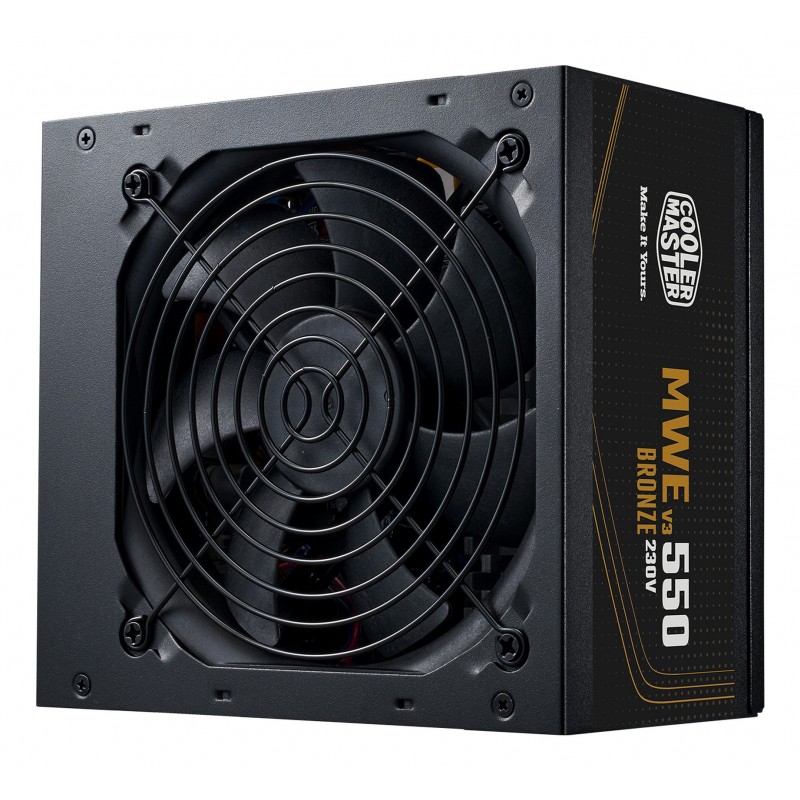 Cooler Master MWE Bronze 550 V3 230V, 550 W, 200 - 240 V, 5060 Hz, 5 A, Actif, 110 W