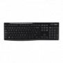 Logitech K270, Taille réelle 100 %, Sans fil, RF sans fil, QWERTY, Noir