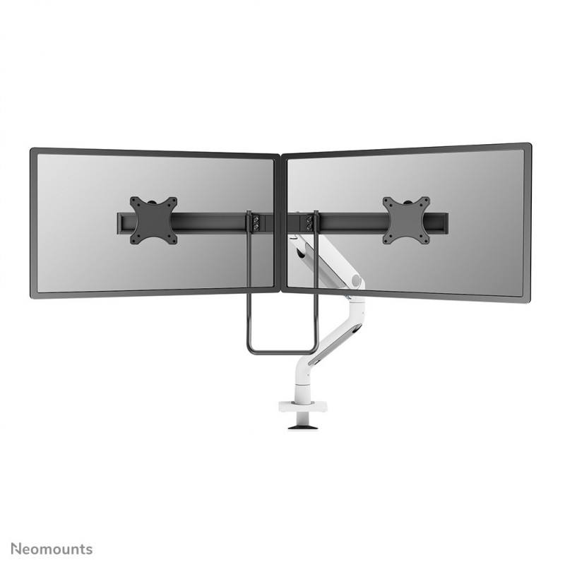 Neomounts DS75S-950WH2 Support d'écran à fixer 17-32" - ressort à gaz - Topfix - arrêt 180, Collier de serrage passe-fil, 8 kg, 43,2 cm 17", 81,3 cm 32", 100 x 100 mm, Blanc