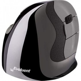 Evoluent VMDL, Droitier, Conception verticale, Laser, USB Type-A, Noir, Gris