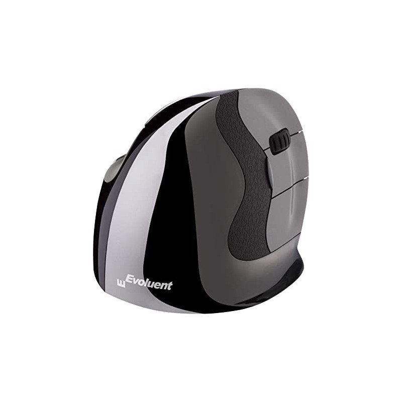 Evoluent VMDL, Droitier, Conception verticale, Laser, USB Type-A, Noir, Gris