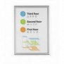 Durable 500823, Rectangle, Argent, Aluminium, Monochromatique, Pas de motif, 450 x 625 mm