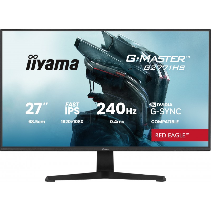 Iiyama G-MASTER G2771HS-B1, 68,6 cm 27", 1920 x 1080 pixels, Full HD, 0,4 ms, Noir