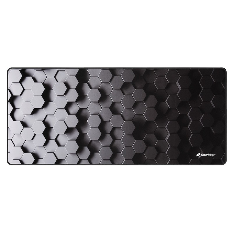 Sharkoon SKILLER SGP30, Noir, Gris, Motif, Caoutchouc, Textile, Base antidérapante, Tapis de souris de jeu