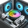 Thermaltake UX150-L ARGB Sync, Refroidisseur d'air, 13 cm, 500 trmin, 2400 trmin, Noir