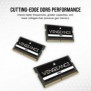 Corsair Vengeance DDR5, 48 Go, 1 x 48 Go, DDR5, 5600 MHz, 262-pin SO-DIMM, Noir