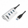 LogiLink CR0045, USB 3.2 Gen 1 3.1 Gen 1 Type-A, USB 3.2 Gen 1 3.1 Gen 1 Type-A, MicroSD , SD, 5000 Mbits, Argent, Aluminium