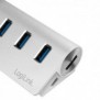 LogiLink CR0045, USB 3.2 Gen 1 3.1 Gen 1 Type-A, USB 3.2 Gen 1 3.1 Gen 1 Type-A, MicroSD , SD, 5000 Mbits, Argent, Aluminium