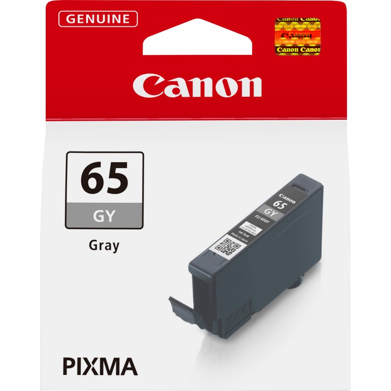 Canon Cartouche d'encre gris CLI-65GY, Encre à colorant, 12,6 ml, 595 pages, 1 pièce, Paquet unique
