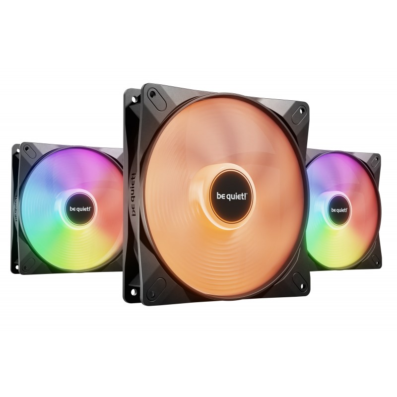 Be Quiet! Light Wings LX 140 mm PWM | Ventilateur PC ARGB, Pack de 3, Ventilateur, 14 cm, 1200 trmin, 95 m³h, Noir
