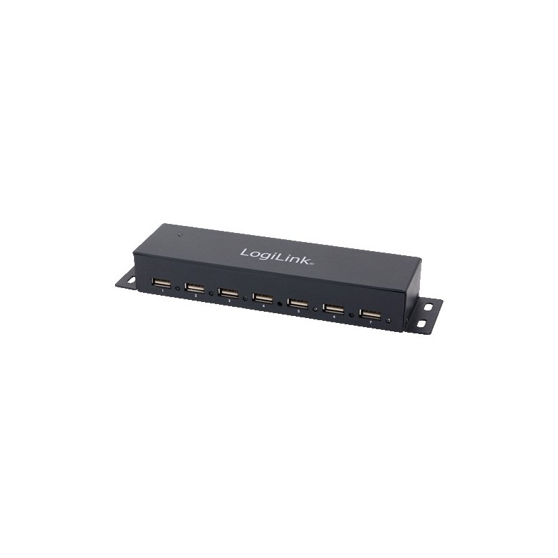 LogiLink UA0148, USB 2.0, 480 Mbits, Gris, Métal
