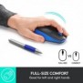 Logitech M190, Ambidextre, Optique, RF sans fil, 1000 DPI, Bleu