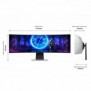 Samsung G95SD, 124,5 cm 49", 5120 x 1440 pixels, Dual QHD, OLED, 0,03 ms, Argent