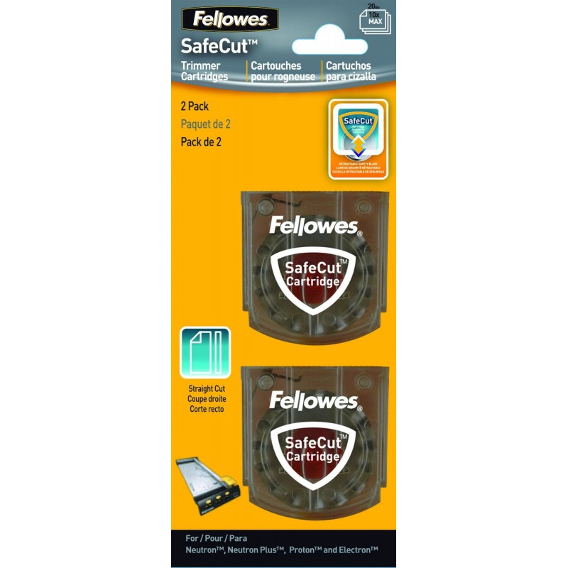 Fellowes Kit de 2 lames SafeCut coupe droite, Lame de rechange, Transparent, 35 mm, 10 mm, 35 mm, 2 pièce