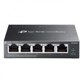 TP-LINK Omada ES205GP, Géré, Gigabit Ethernet 101001000, Connexion Ethernet, supportant l'alimentation via ce port , Montage mural
