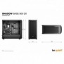 Be Quiet! Shadow Base 800 Noir | Boîtier PC ARGB vitré, Mini ITX Micro ATX ATX E-ATX, 3 ventilateurs Pure Wings 3 140 mm PWM, Midi Tower, PC, Noir, ATX, EATX, micro ATX, Mini-ITX, Acrylonitrile-Butadiène-Styrène , Acier, Verre trempé, Multi