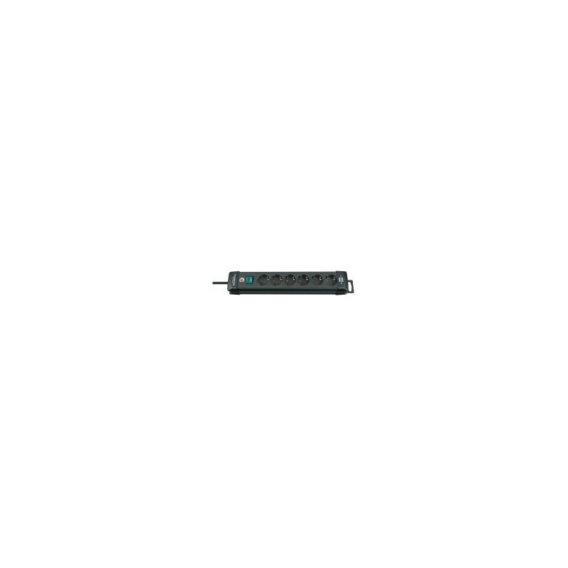 Brennenstuhl 1951160100, 3 m, Noir, Plastique, 6 sortie CA, Noir