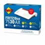 AVM Box 7530 AX, Wi-Fi 6 802.11ax, Bi-bande 2,4 GHz 5 GHz, EthernetLAN, ADSL, Gris, Rouge, Blanc, Routeur