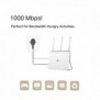 TP-LINK TL-PA7017P, 1000 Mbits, IEEE 1901, IEEE 802.3, IEEE 802.3ab, IEEE 802.3u, Gigabit Ethernet, 10,100,1000 Mbits, HomePlug AV2, OFDM