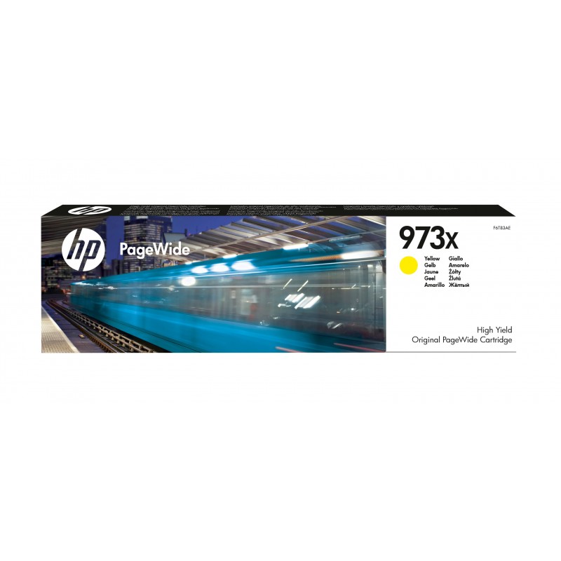HP 973X cartouche PageWide Jaune grande capacité authentique, Rendement élevé , Jaune, Encre à pigments, 86 ml, 1 pièce, 7000 pages
