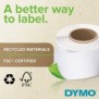 Dymo LW grandes étiquettes autocollantes authentiques pour expéditions et badges nominatifs | 54 mm x 101 mm | rouleau de 220 étiquettes faciles à décoller | pour les étiqueteuses LabelWriter, Blanc, Imprimante d'étiquette adhésive, Papier