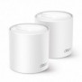 TP-LINK Deco X50 2-pack, Blanc, Interne, CE: 20 dBm 2.4 GHz 23 dBm 5 GHz FCC: 30 dBm 2.4 GHz 30 dBm 5 GHz, Bi-bande 2,4 GHz 5 GHz, Wi-Fi 6 802.11ax, 802.11a, 802.11b, 802.11g, Wi-Fi 4 802.11n, Wi-Fi 5 802.11ac, Wi-Fi 6 802.11ax