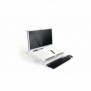 Bakker FlexDesk 630 Document HolderWriting Slope, Acrylique, Plastique, Caoutchouc, Acier, 110 - 180 mm, Transparent, Blanc, 515 mm, 380 mm, 5 mm