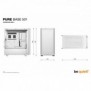 Be Quiet! Pure Base 501 Blanc | Boîtier PC vitré, Mini ATX Micro ATX ATX, 2 ventilateurs Pure Wings 3 140 mm PWM, Midi Tower, PC, Blanc, ATX, micro ATX, Mini-ITX, Acrylonitrile-Butadiène-Styrène , Acier, Verre trempé, 17,8 cm