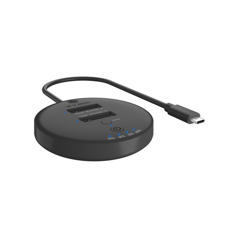 ICY BOX IB-1612MCL-C31, SSD, M.2, USB 3.2 Gen 2 3.1 Gen 1 Type-C, Noir, Acrylonitrile-Butadiène-Styrène , 10 Gbits