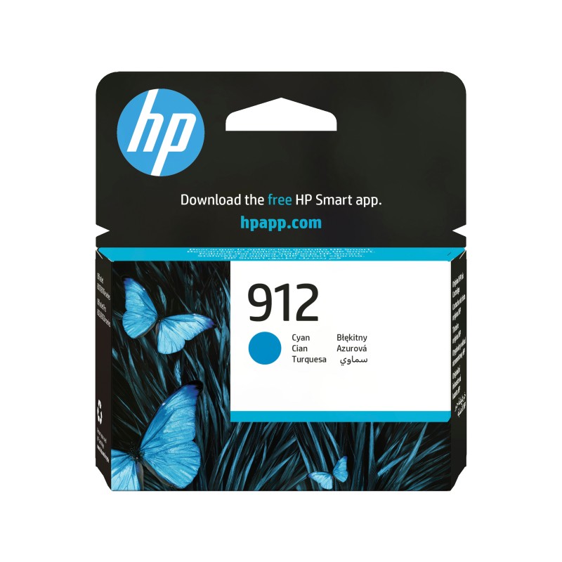 HP 912 - Original - Encre à pigments - Cyan - HP - OfficeJet 8012 - OfficeJet 8014 - OfficeJet 8015 - OfficeJet Pro 8022 - OfficeJet Pro 8024 ,... - 1 pièce