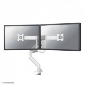 Neomounts DS75-450WH2 Support d'écran à fixer 17-32" - ressort à gaz - Topfix - arrêt 180, Collier de serrage passe-fil, 43,2 cm 17", 81,3 cm 32", 100 x 100 mm, Réglage de la hauteur, Blanc