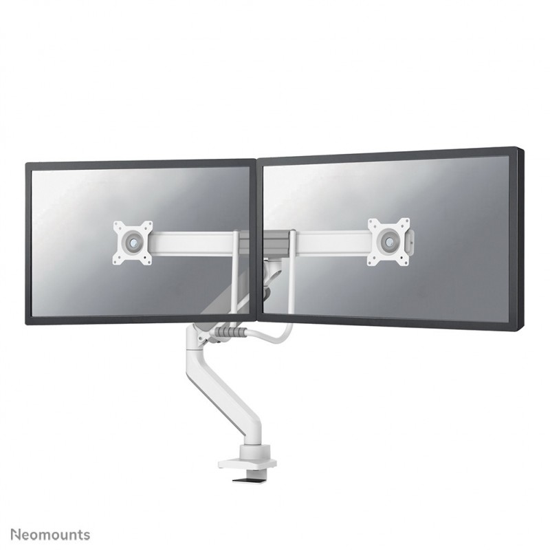 Neomounts DS75-450WH2 Support d'écran à fixer 17-32" - ressort à gaz - Topfix - arrêt 180, Collier de serrage passe-fil, 43,2 cm 17", 81,3 cm 32", 100 x 100 mm, Réglage de la hauteur, Blanc