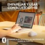 Logitech M240 Silent, Ambidextre, RF sans fil + Bluetooth, Blanc