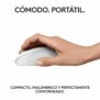 Logitech M240 Silent, Ambidextre, RF sans fil + Bluetooth, Blanc