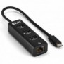 Club 3D CSV-1549, USB Type-C, RJ-45, USB 3.2 Gen 1 3.1 Gen 1 Type-A, 5000 Mbits, Noir, 12 W, Câble rond