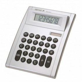 Genie 50 DC, Bureau, Calculatrice à écran, 8 chiffres, 1 lignes, BatterieSolaire, Argent