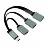 LogiLink UA0315, USB 3.2 Gen 1 3.1 Gen 1 Type-C, USB 2.0, USB 3.2 Gen 1 3.1 Gen 1 Type-A, 5000 Mbits, Noir, Gris, USB, 1 pièce