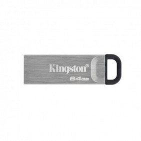 Kingston DataTraveler Clé USB Kyson 64 Go, 64 Go, USB Type-A, 3.2 Gen 1 3.1 Gen 1, 200 Mos, Sans capuchon, Argent