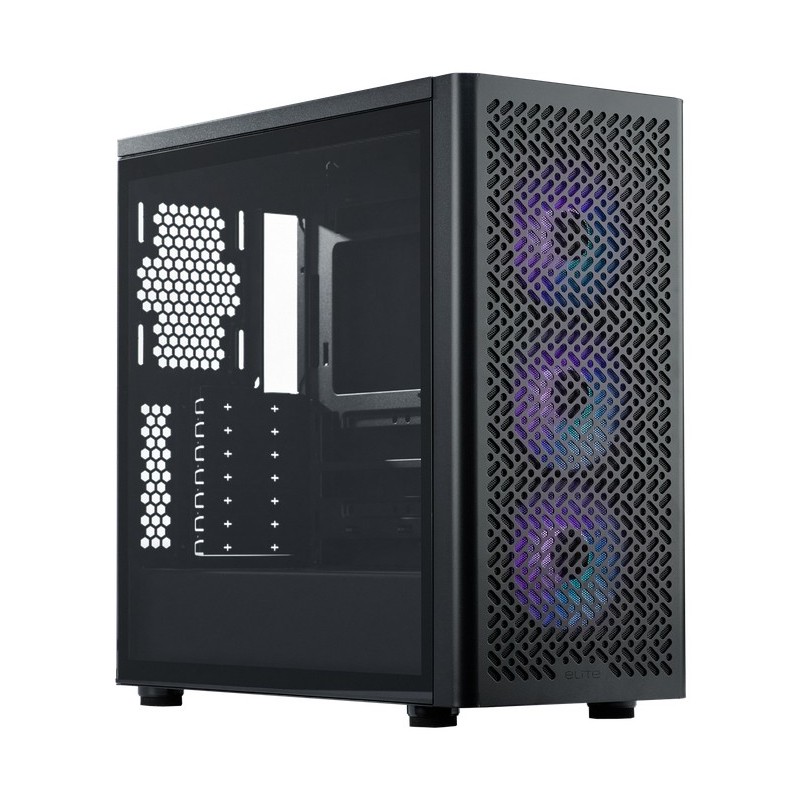 Cooler Master Elite 502, Midi Tower, PC, Noir, ATX, EATX, ITX, micro ATX, Acier, Gaming