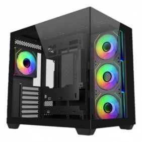 Cooler Master Elite 681, Midi Tower, PC, Noir, ATX, ITX, micro ATX, Acier, Verre trempé, Gaming