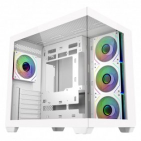 Cooler Master Elite 681, Midi Tower, PC, Blanc, ATX, ITX, micro ATX, Acier, Verre trempé, Gaming