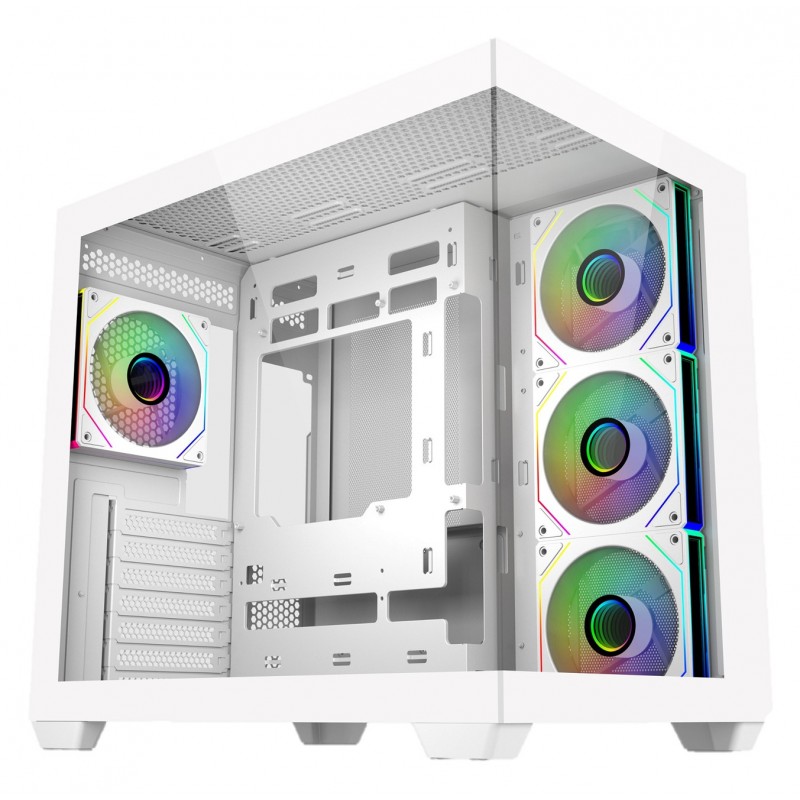 Cooler Master Elite 681, Midi Tower, PC, Blanc, ATX, ITX, micro ATX, Acier, Verre trempé, Gaming