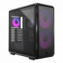 Cooler Master MasterFrame 600 Mesh, Midi Tower, PC, Noir, ATX, EATX, ITX, micro ATX, Mini-DTX, Mini-ITX, SSI CEB, Aluminium, SGCC, Verre trempé, Gaming