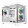 Cooler Master Elite 481 Wood, Mini Tower, PC, Blanc, ITX, micro ATX, Acier, Verre trempé, Bois, Gaming