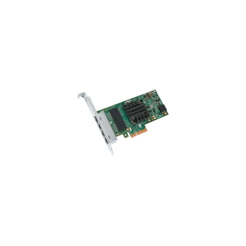 Intel I350T4V2, Interne, Avec fil, PCI Express, Ethernet, 1000 Mbits, Vert, Argent