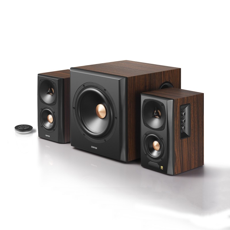 Edifier S360DB, 2.1 canaux, 150 W, PC, Noir, Bois, Panneaux MDF, Rotatif
