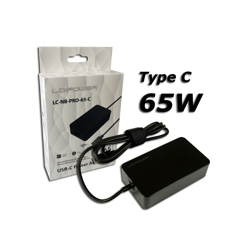 LC-Power LC-NB-PRO-65-C, Ordinateur portable, Intérieure, 110-240 V, 50-60 Hz, 65 W, 5, 9, 12, 15, 20 V