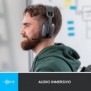 Logitech Zone Vibe 100, Sans fil, AppelsMusique, 185 g, Casque, Graphite