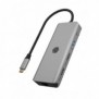 ICY BOX IB-DK4012-CPD, Avec fil, USB 3.2 Gen 1 3.1 Gen 1 Type-C, 100 W, 10,100,1000 Mbits, Anthracite, Noir, MicroSD , SD